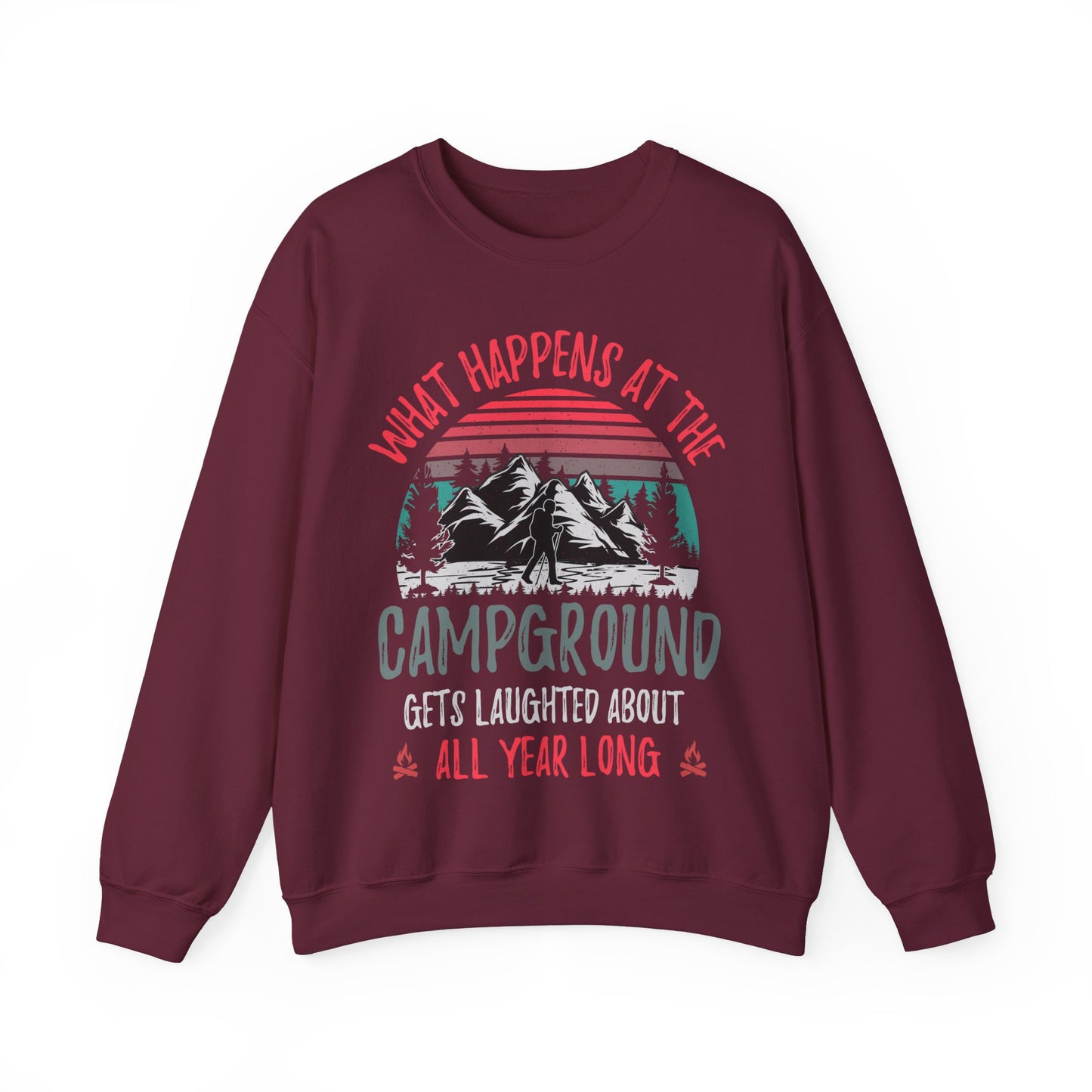 What Happens At The Campground - Sweatshirt For Men and Women - Unisex Heavy Blend™ Crewneck Sweatshirt