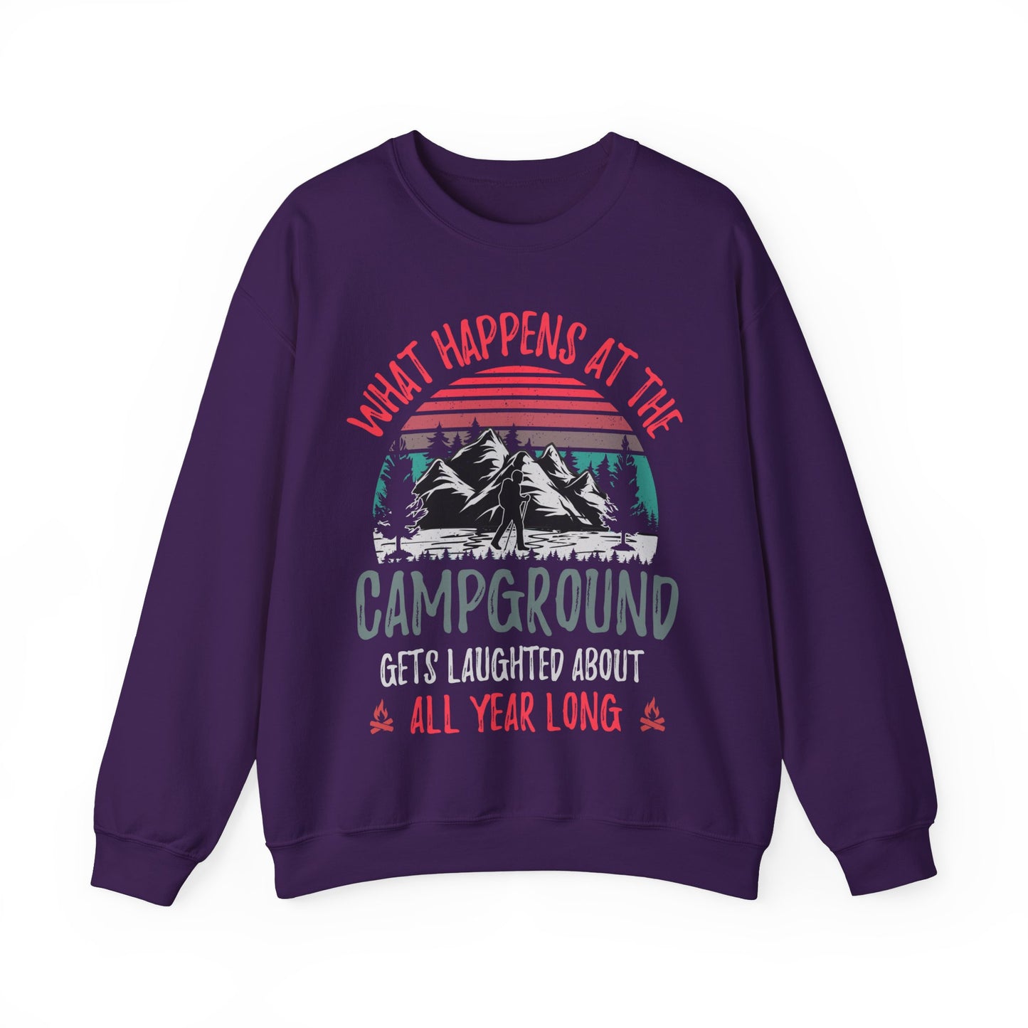 What Happens At The Campground - Sweatshirt For Men and Women - Unisex Heavy Blend™ Crewneck Sweatshirt